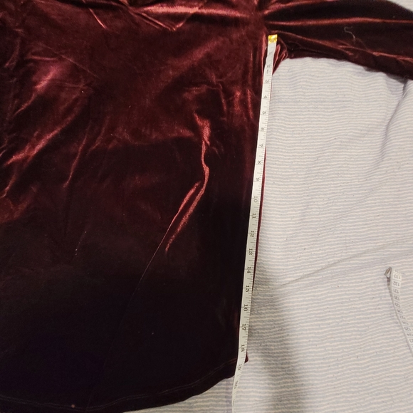 Ruby velvet dress / tunic - Picture 5 of 5